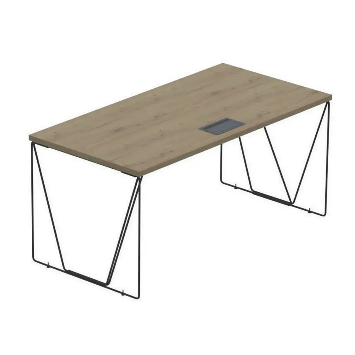 BUREAU BEAUNES L 180CM EIKENNER / ZWART 