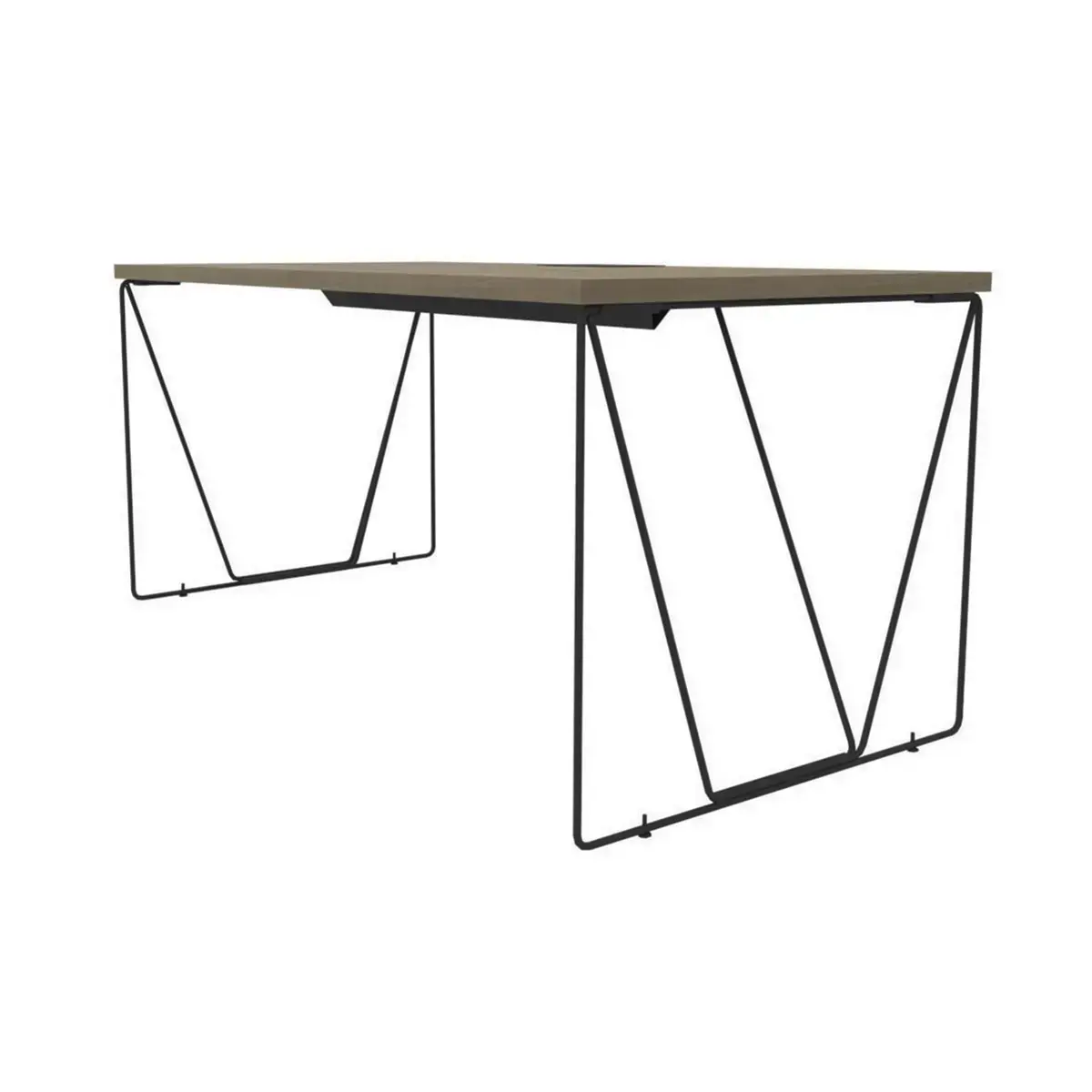 BUREAU BEAUNES L 180CM EIKENNER / ZWART 