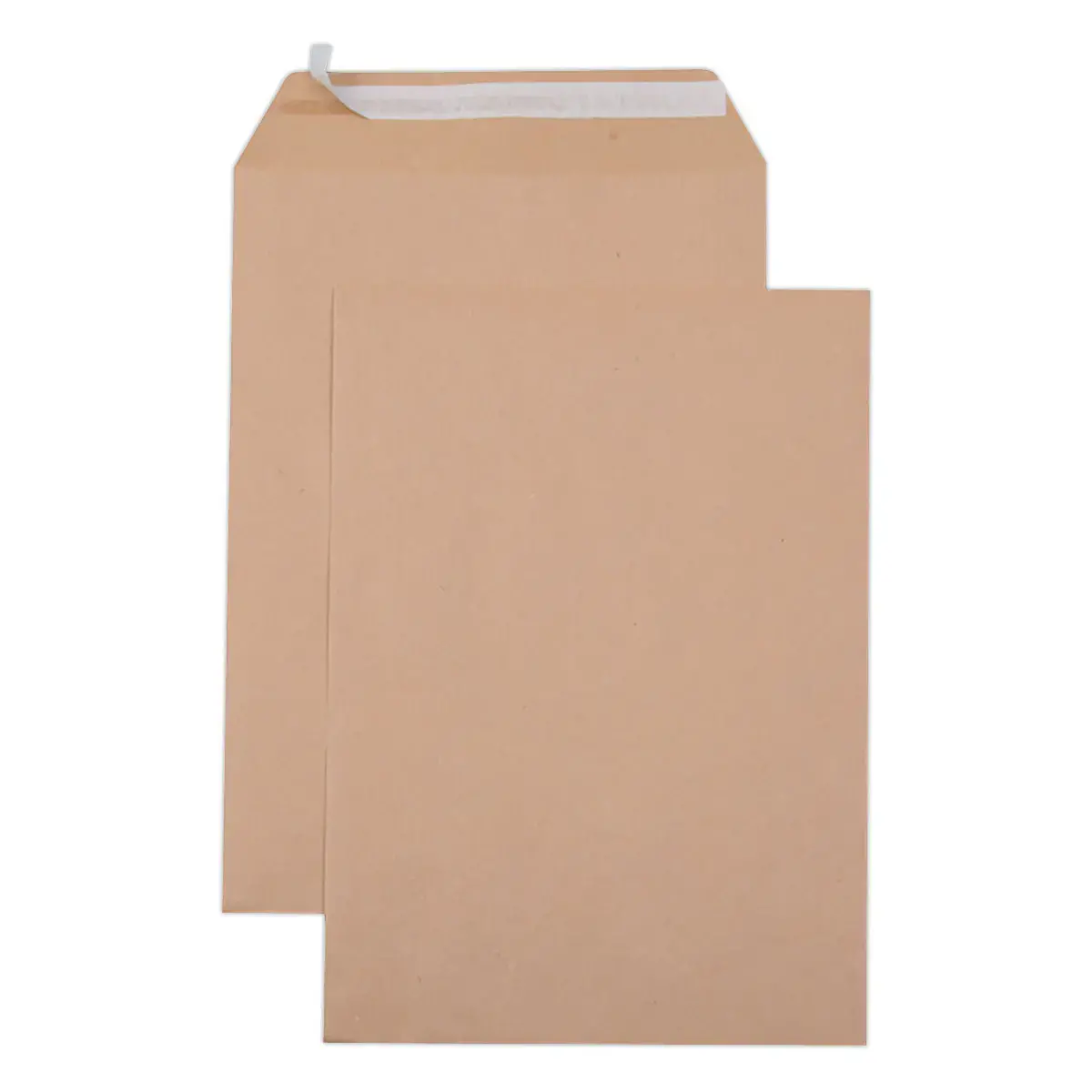 250 gerecycleerde kraft enveloppen 24 260x330mm 90g siliconenband