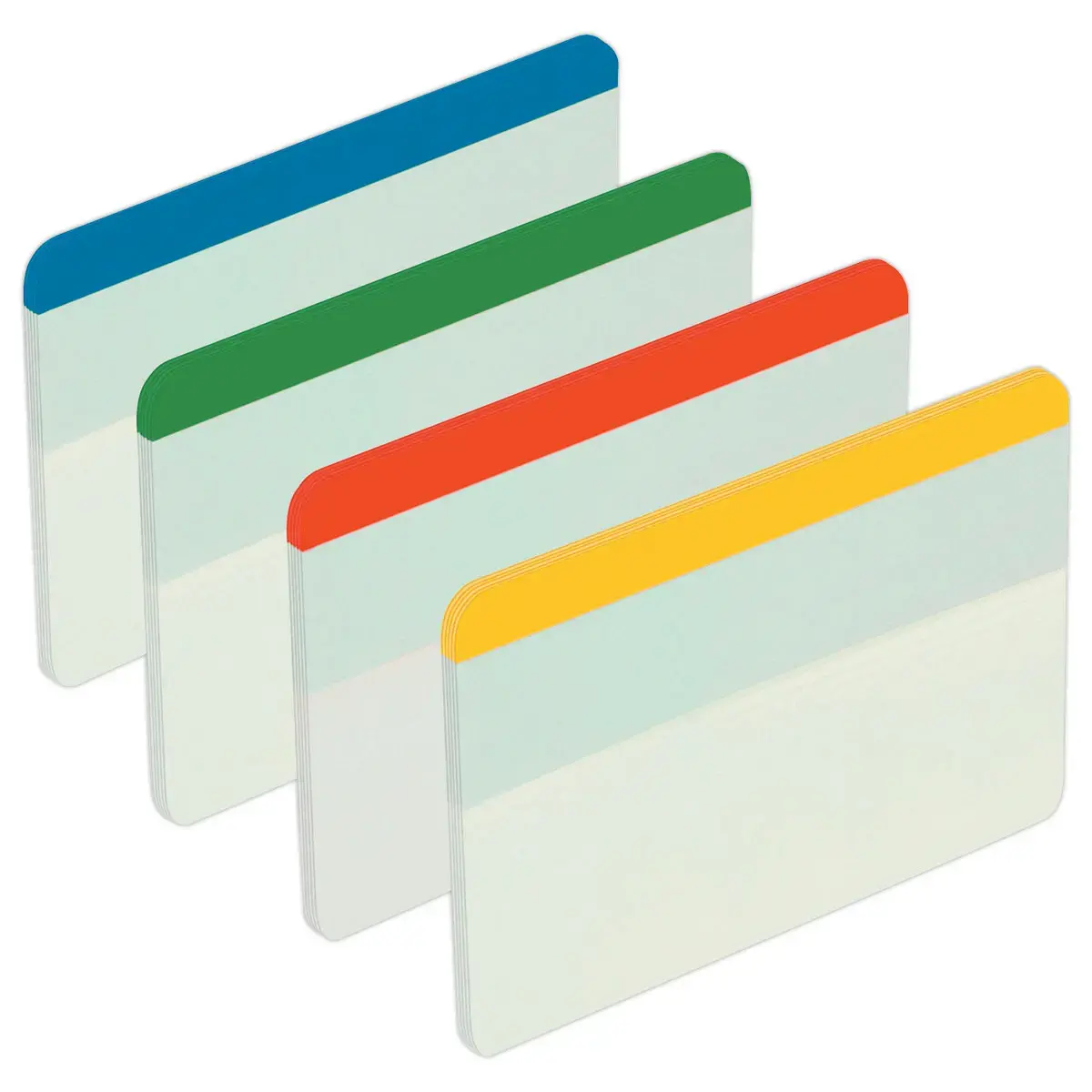 POST-IT&reg; Stijve indextab-bladwijzers, Grote Afmetingen - Rood - Geel - Blauw - Groen 