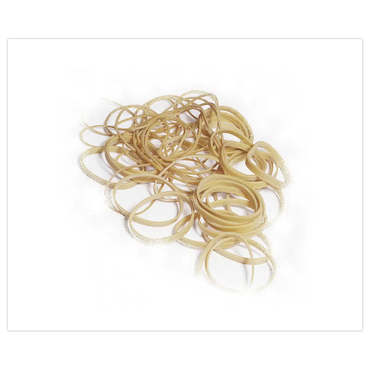 Zak met smalle rubberen armbanden SIGN 80 mm 1 kg kleur blond