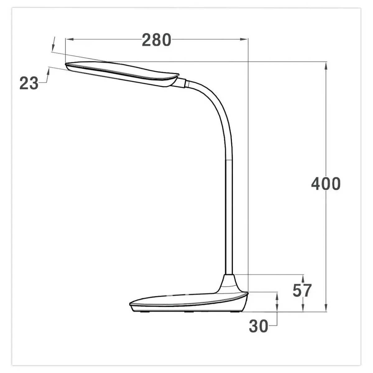 Bureau lamp Led Leon wit