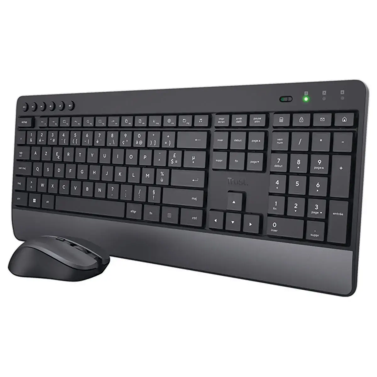 Draadloze toetsenbord- en muiskit Trezo Eco - Zwart