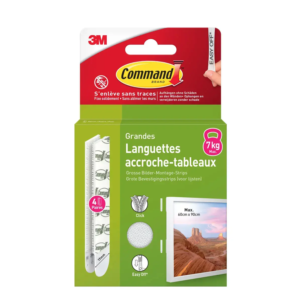 Command™ haakstrips voor wanddecoratie - Wit