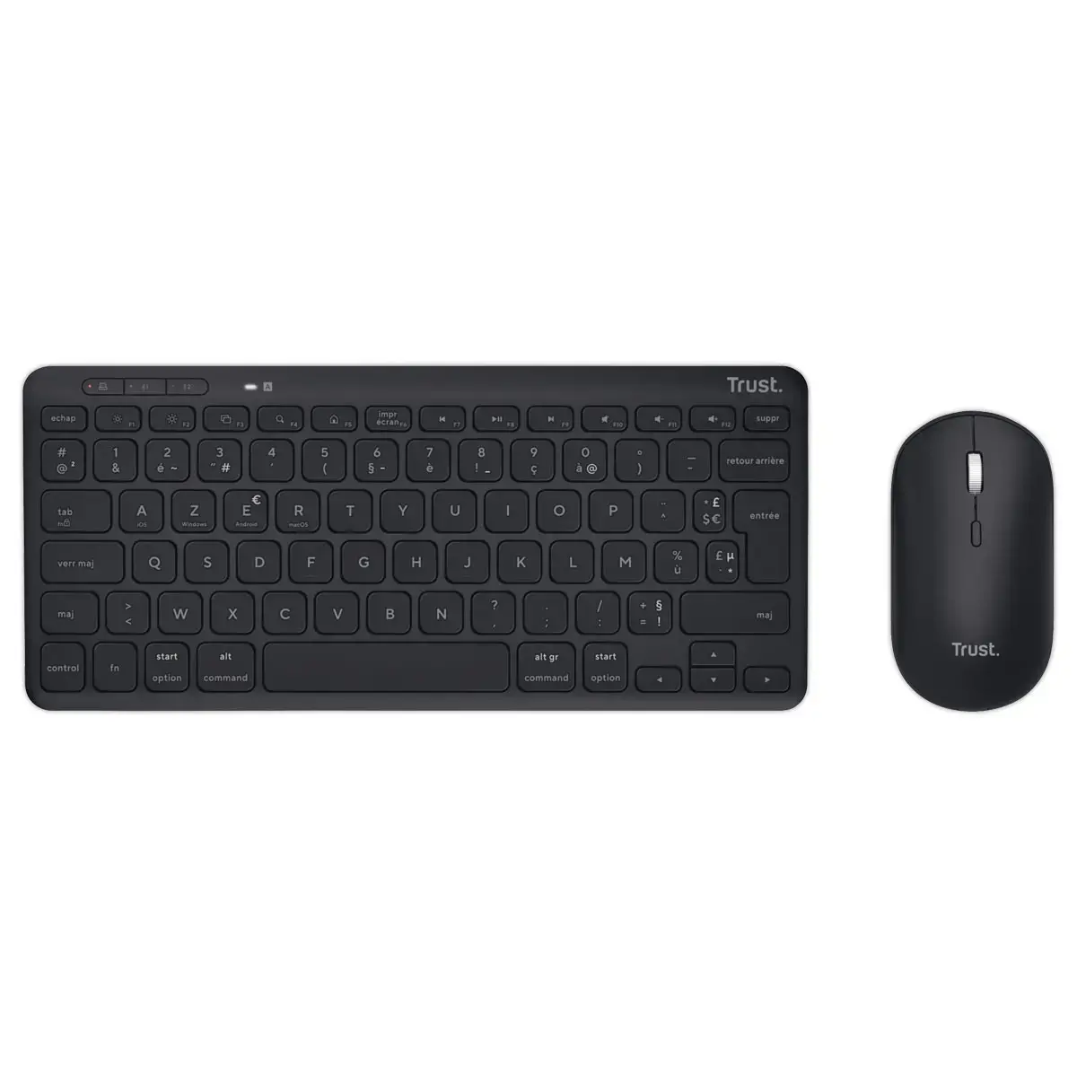 Draadloze toetsenbord- en muispakket LYRA Bluetooth - ECO - zwart 