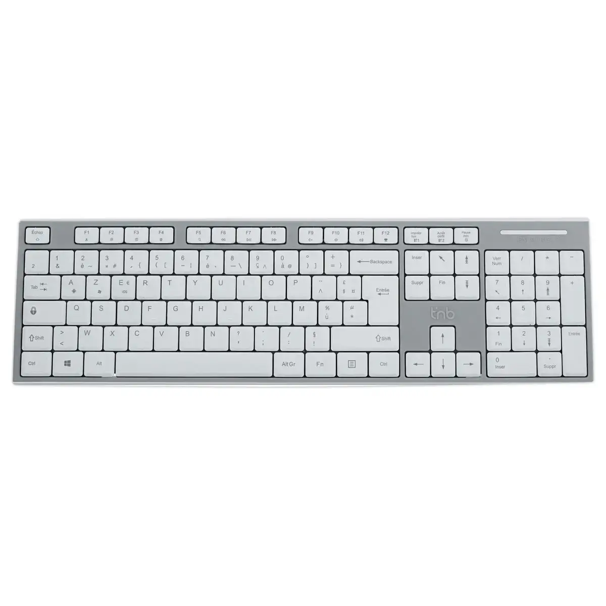 Oplaadbaar Bluetooth-toetsenbord - Grijs 