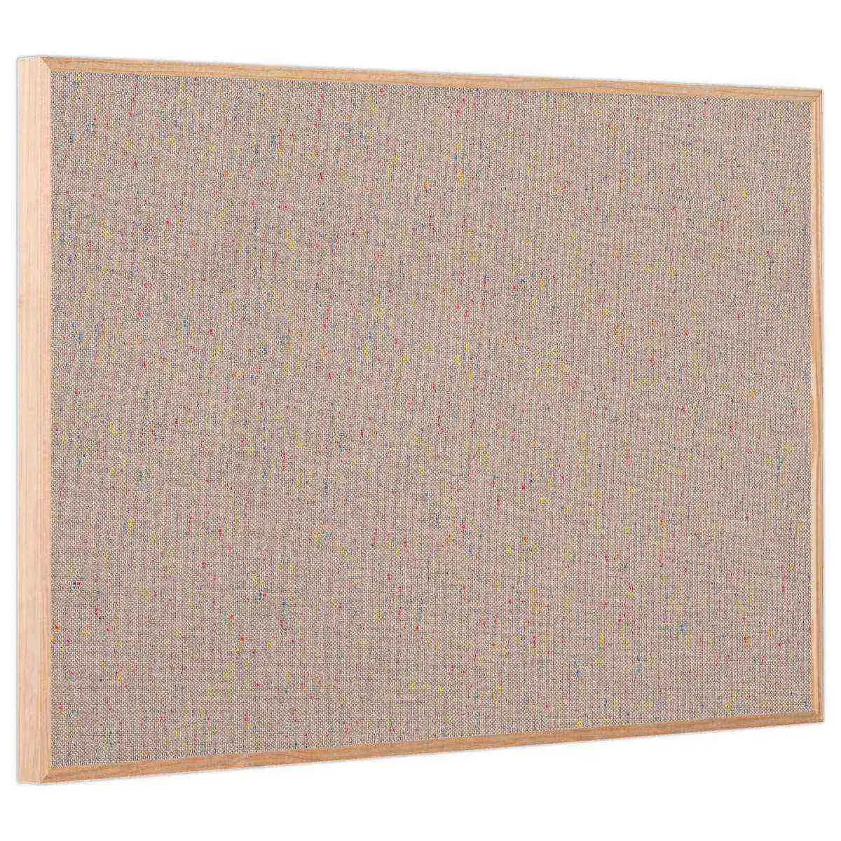 Grijze stoffen tableau met houten frame 60 x 90 cm