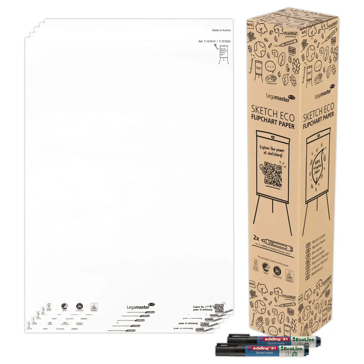 5 BLOCS SKETCH VAN 20 VELLEN UNIPOUR PAPIER VOOR EASEL