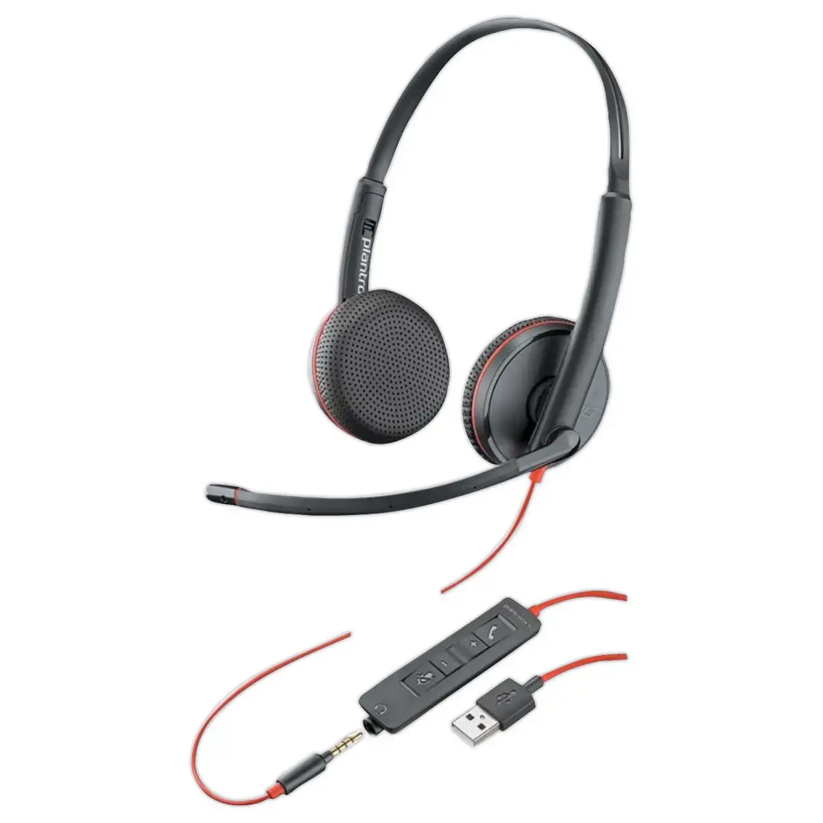 Micro-hoofdtelefoon Blackwire 3225 USB-C + Jack 3,5 mm + USB-C/A-adapter