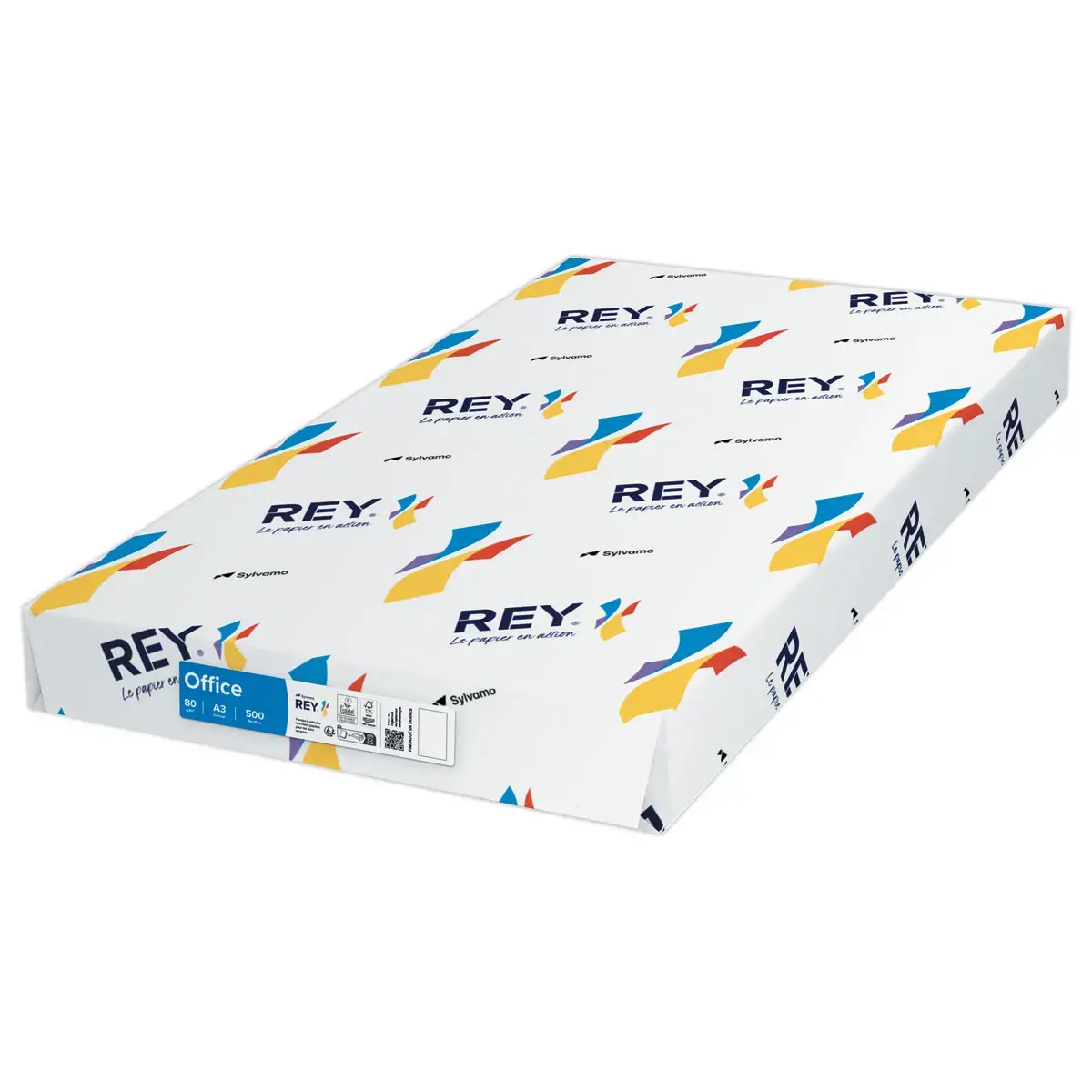 3 ramettes 500 vellen papier A3 80g zeer wit REY Office