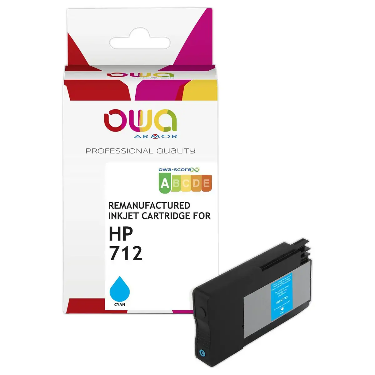 Inktcartridge compatibel met HP 712 Cyan 