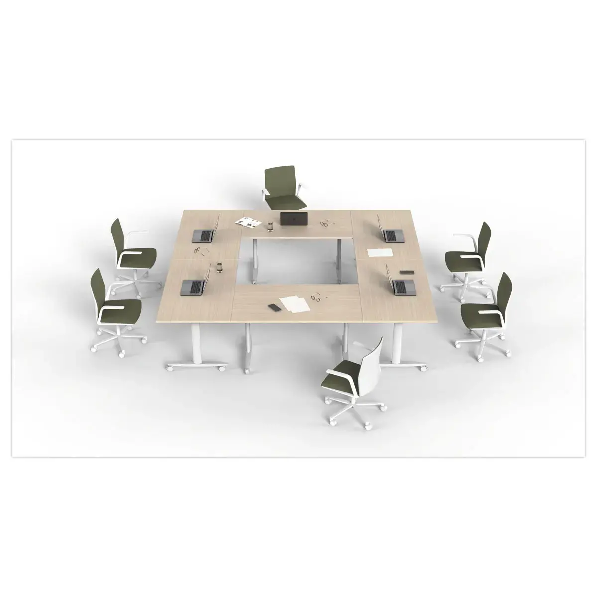 kantelbare tafel op wieltjes 120x80x74,1 cm eik/wit