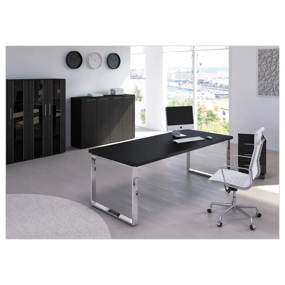 Directiebureau met metalen frame voet 