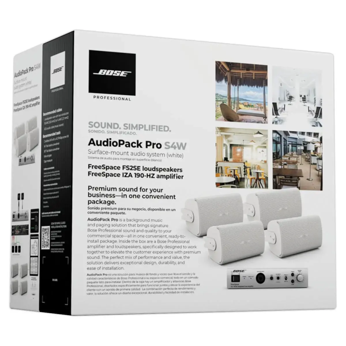 AudioPack Pro oppervlak S4W wit Bose Professional