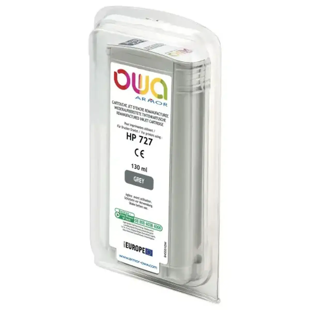Cartouche B45551OW OWA voor HP 727 plotters 130 ml - Grijs