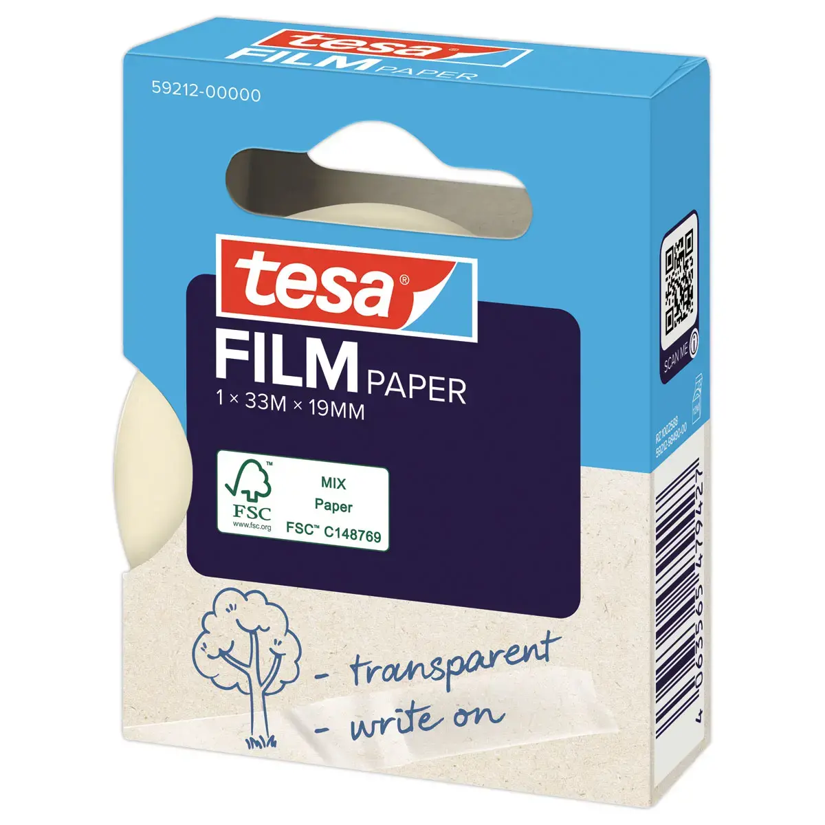 Tesafilm® Papier plakband 33M X 19mm