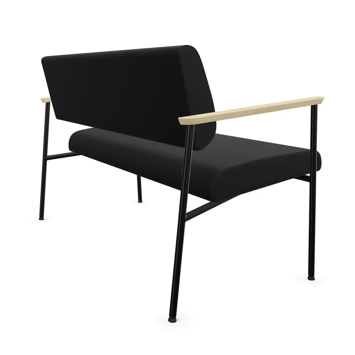 Sofa 2 plaatsen zwart
