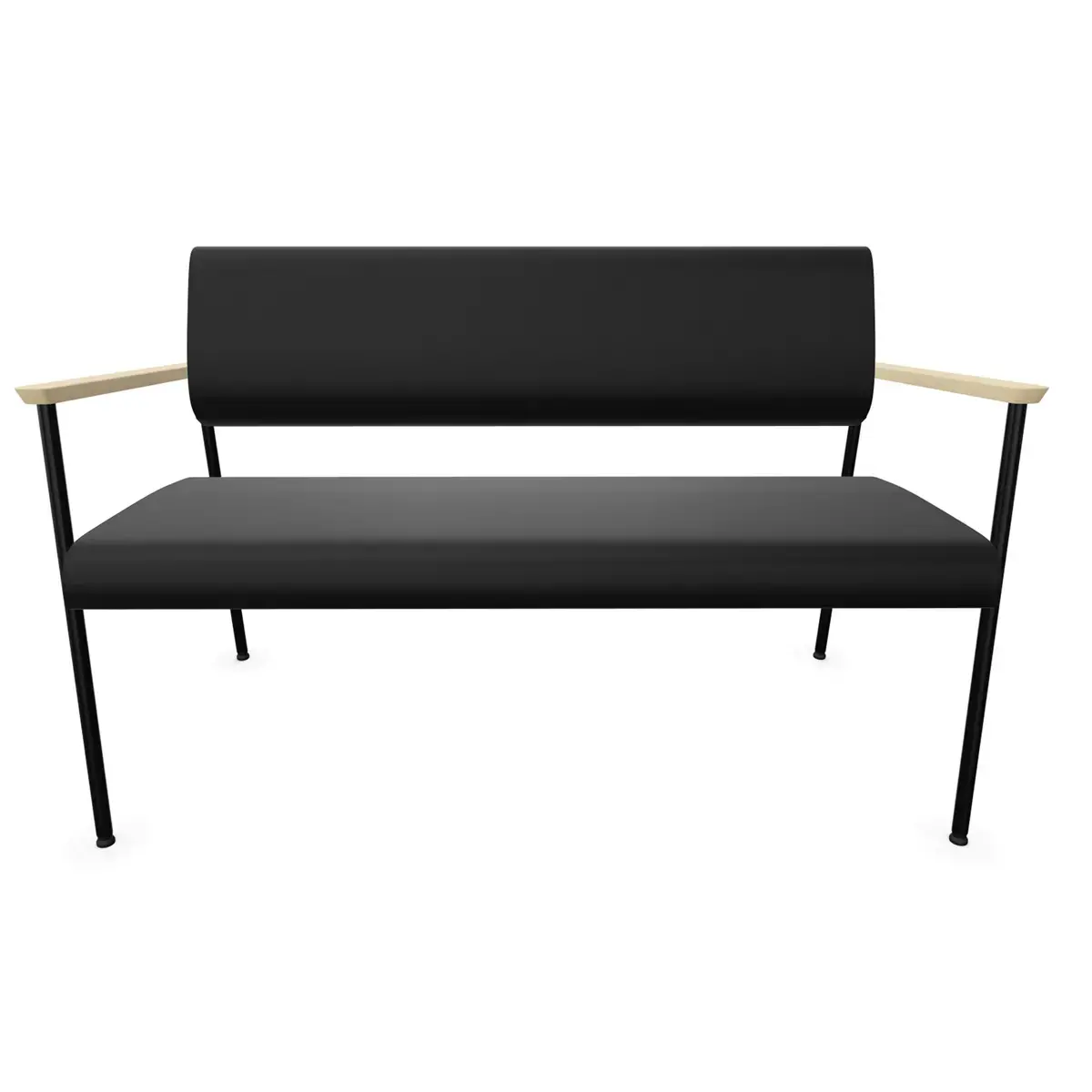 Sofa 2 plaatsen zwart