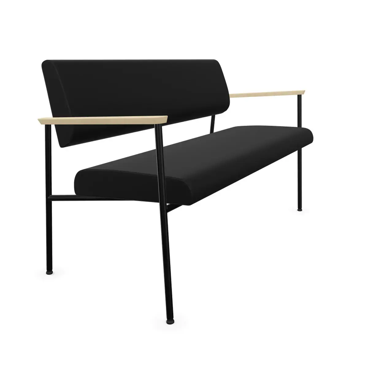 Sofa 2 plaatsen zwart