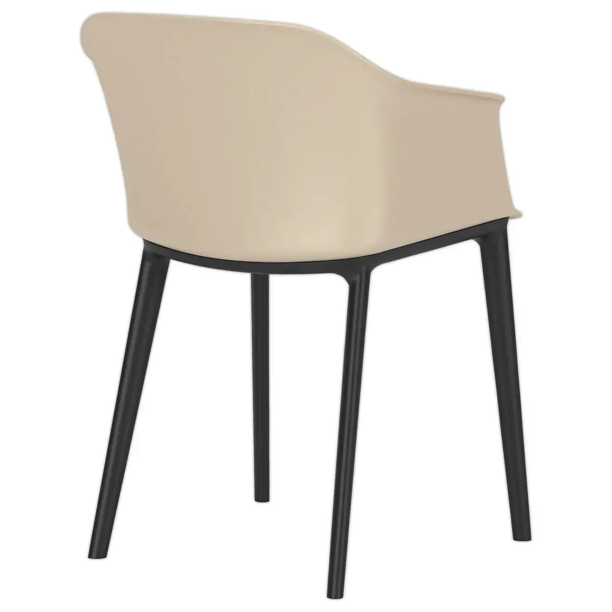 Polypropyleen fauteuil voor binnen/buiten beige