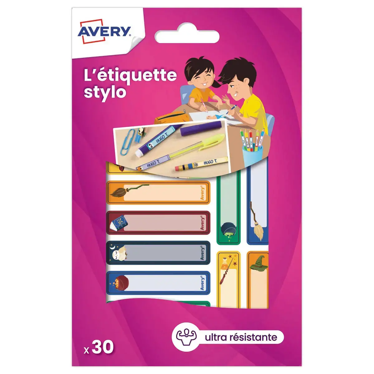 30 30 etiketten pennen - magie motieven - 50 x 10 mm