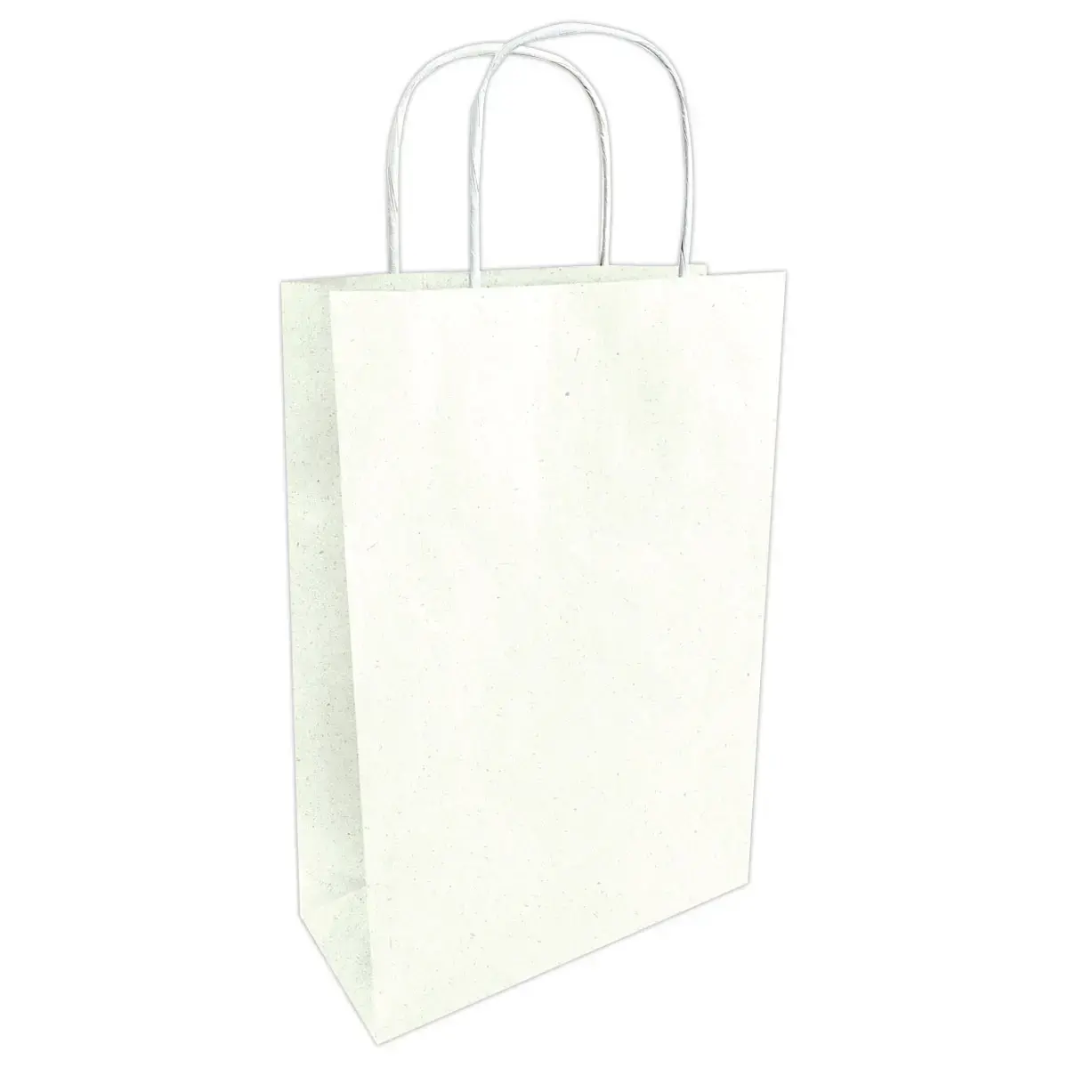 50 papieren zakken met gedraaide handvatten: 34 x 14 x 39,5 cm - Wit