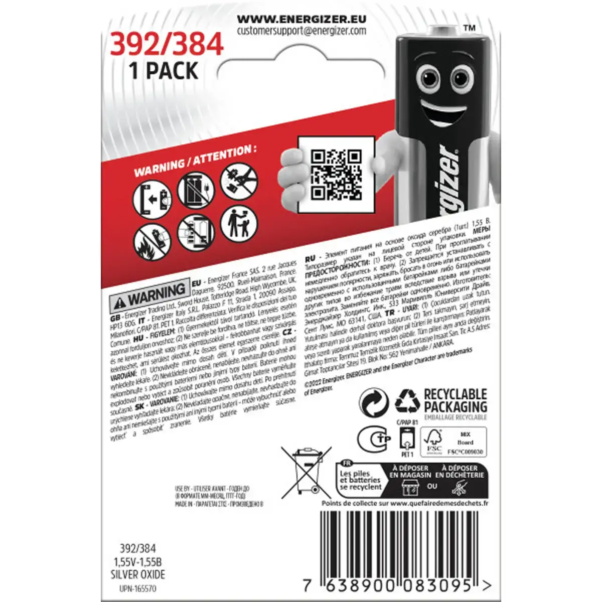 Lithium batterij ENERGIZER 123 (3V)