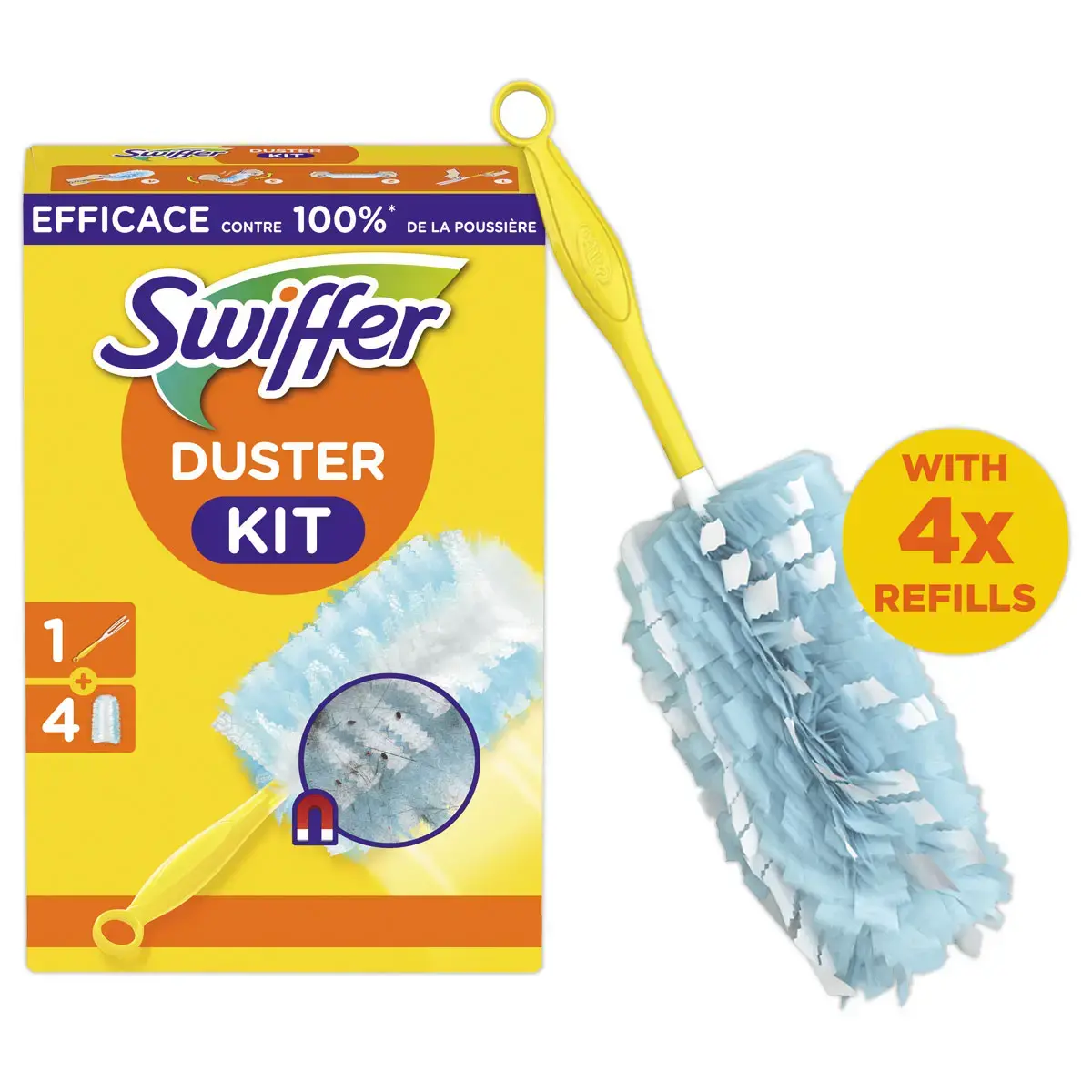 Kit Swiffer steel + 4 stofdoeken 