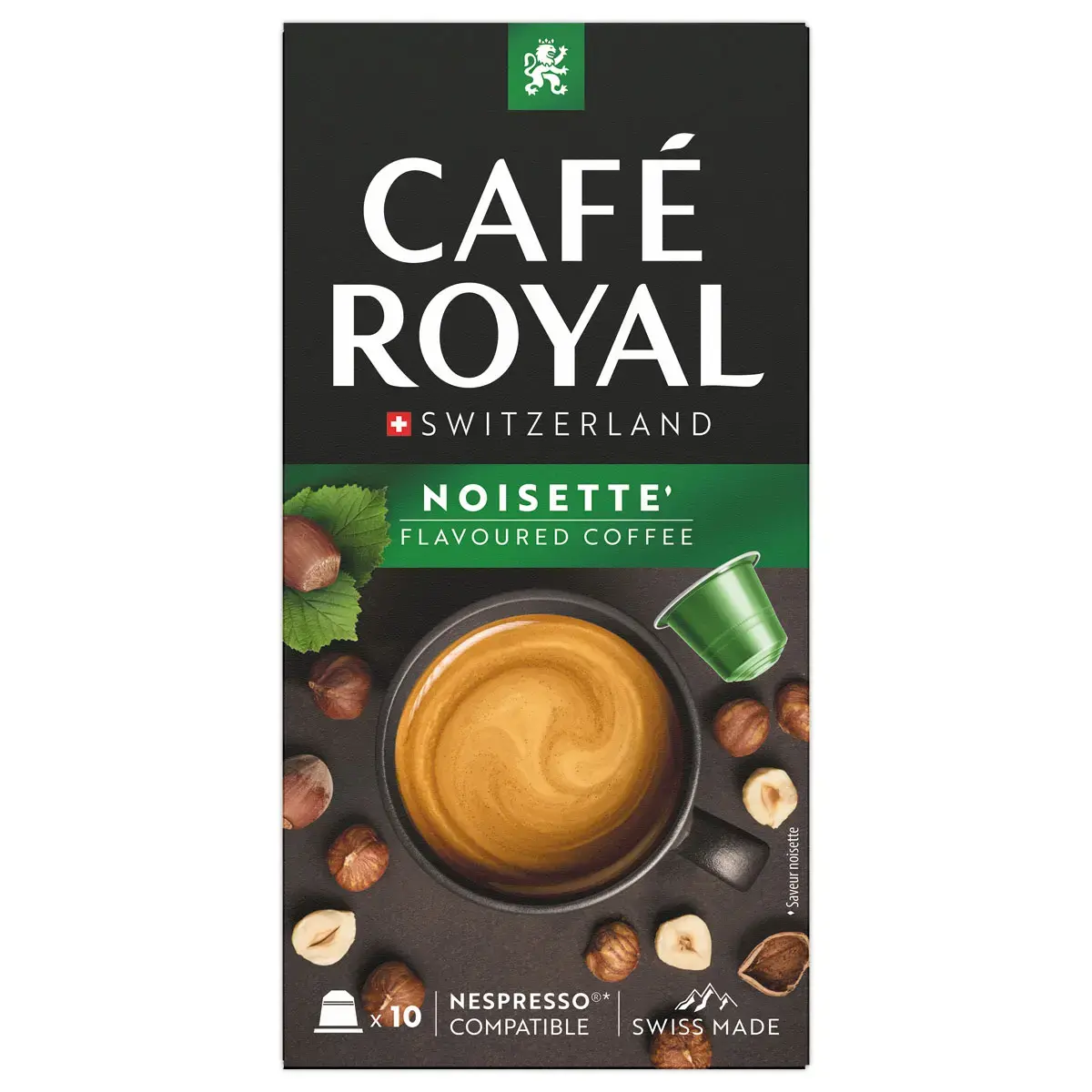 10 koffiecapsules CAFE ROYAL Hazelnoot 