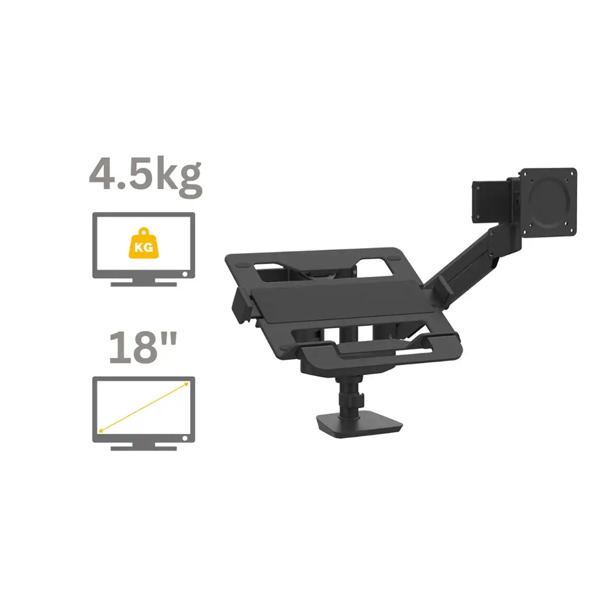 Laptopstandaard voor Tallo-arm - zwart