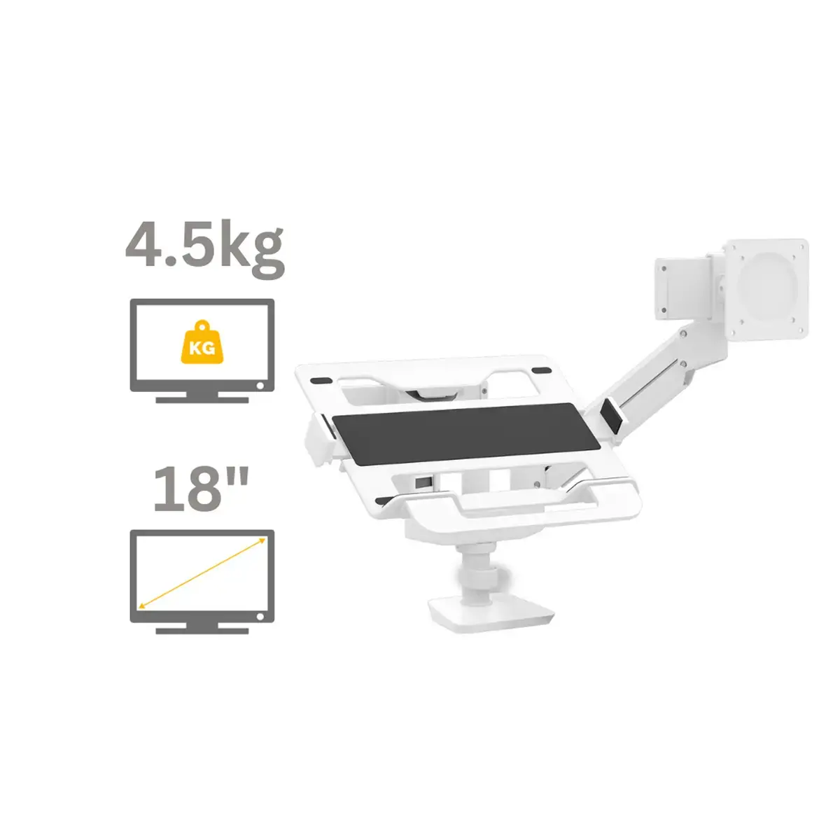 Laptopsteun voor Tallo-arm - wit