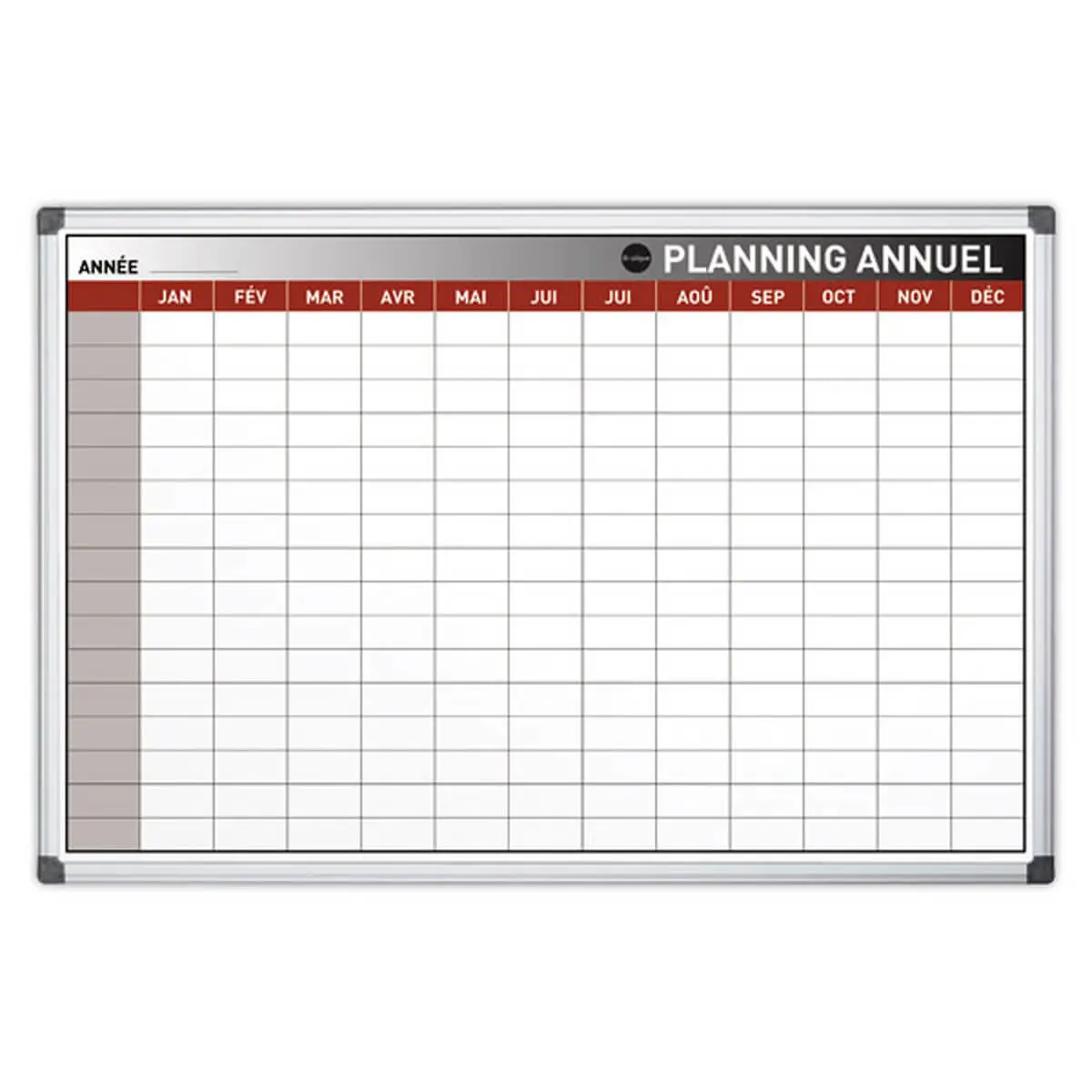 Magnetische jaarplanner met zeefdruk - Bi-Office