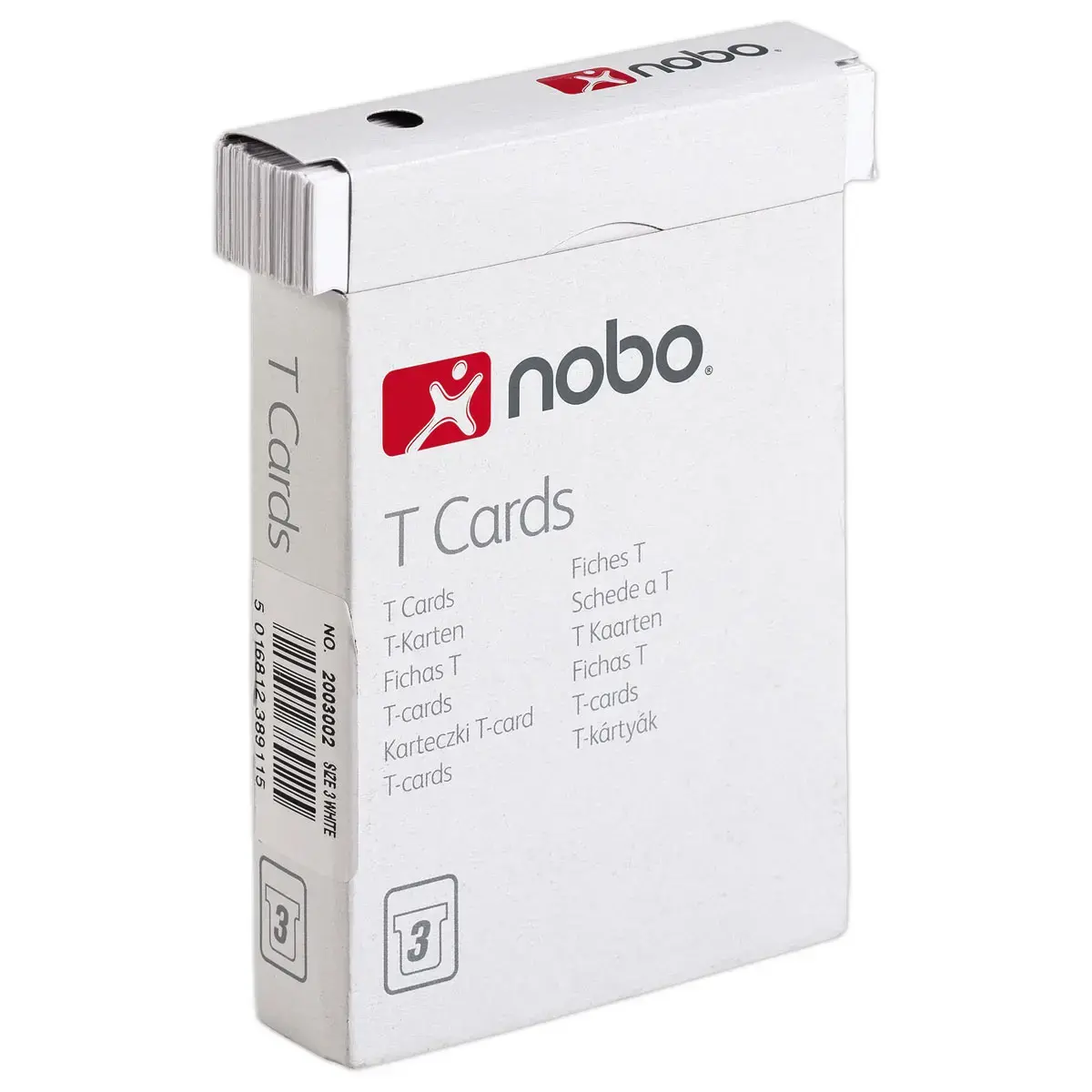 100  T-fiches voor planning - Maat 3 - Wit - NOBO 