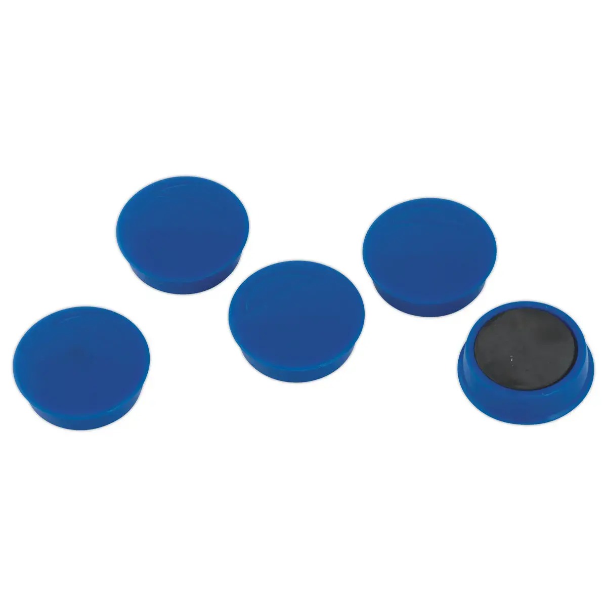 5  Ronde bureaumagneten 27 mm blauw 
