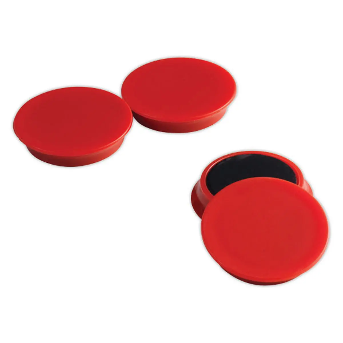 4  Ronde magneten - &Oslash; 32 mm - Rood 