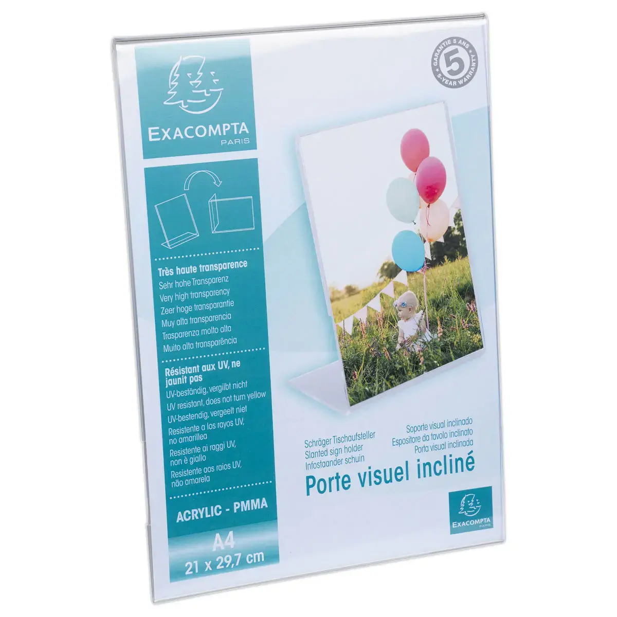 Schuine displaystandaard - A4 formaat