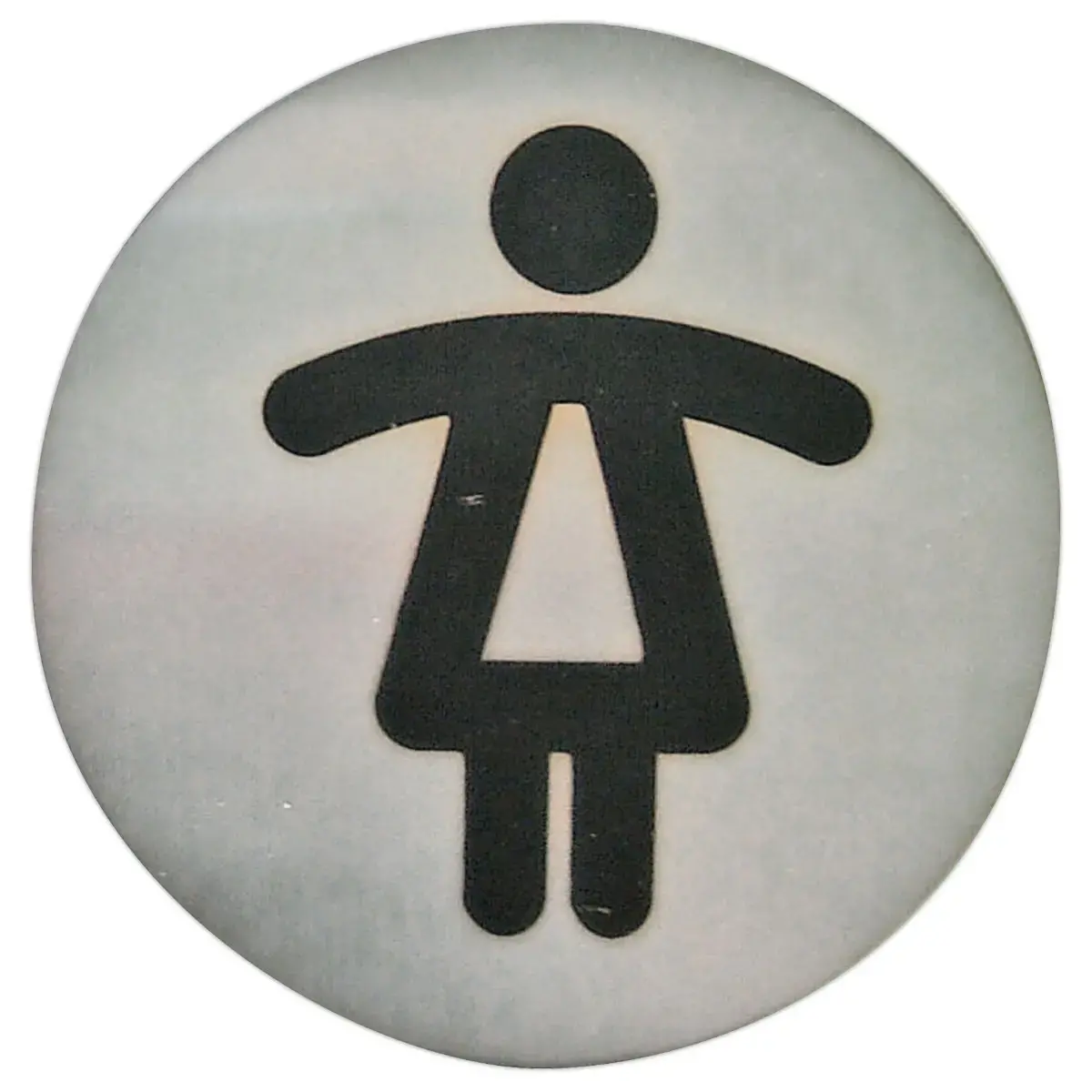 Rond deurbord met pictogram - DURABLE - Damestoilet 