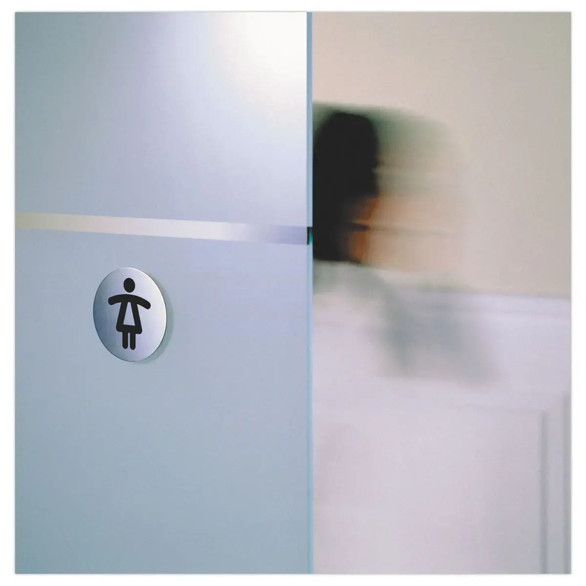 Rond deurbord met pictogram - DURABLE - Damestoilet 