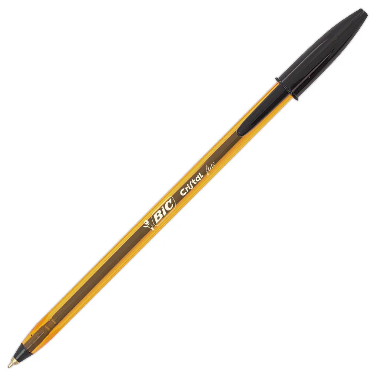 Balpen BIC Oranje Cristal Fijn - fijn schrift