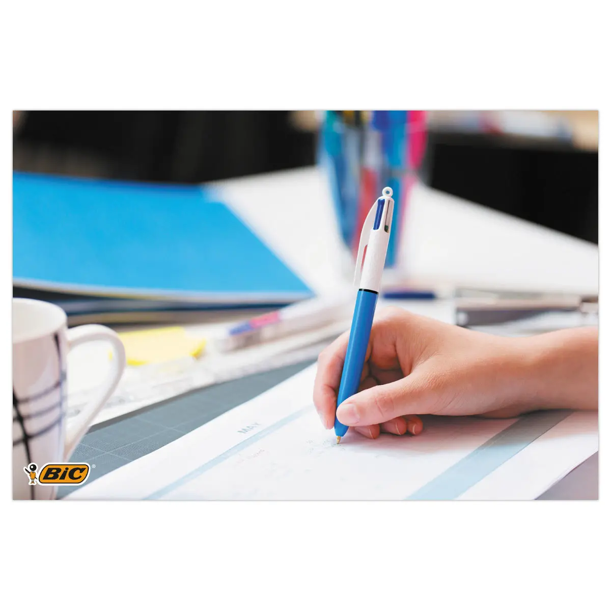 4-kleurenbalpen - Medium schrift - BIC 