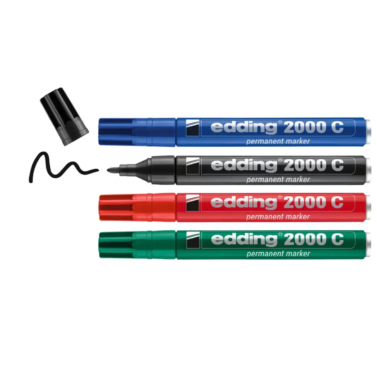 4 Permanent markers 2000 - verschillende kleuren - EDDING