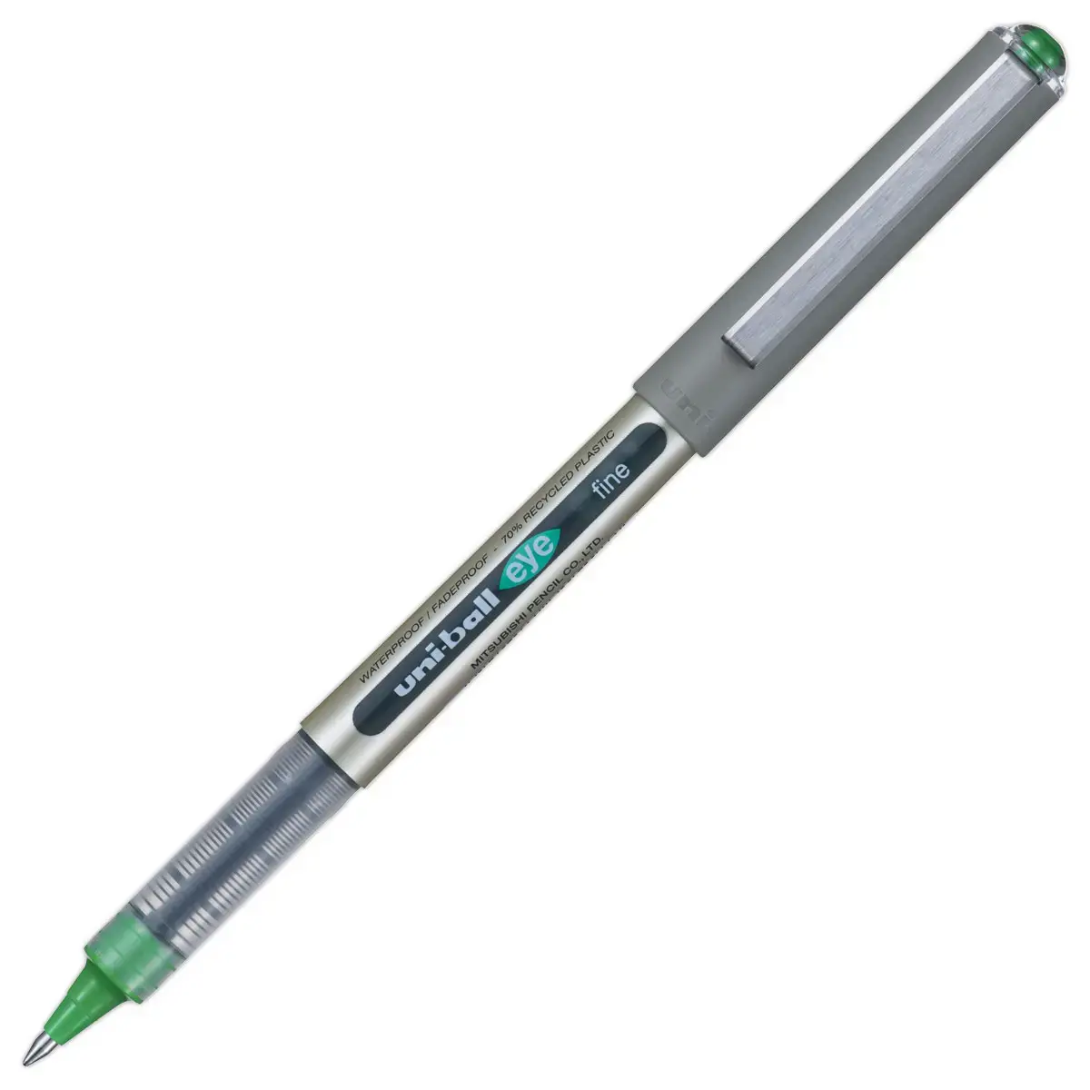 Rollerpen met metalen punt Eye 157 - Medium schrift - Groen - UNI-BALL 