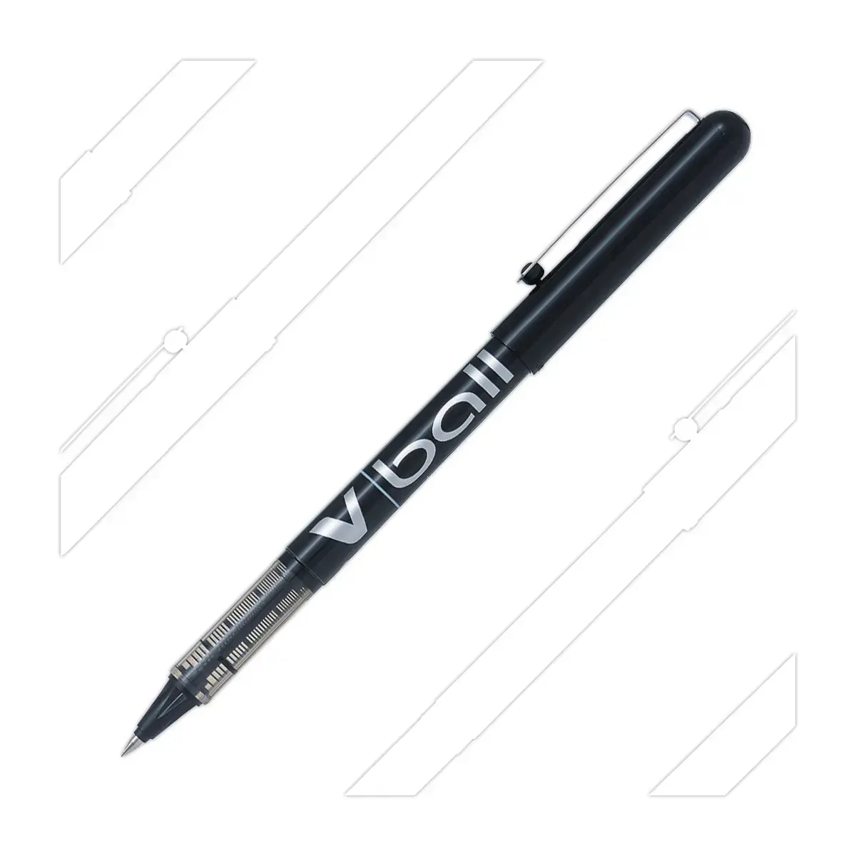 Rollerpen met metalen punt V Ball 05 PILOT - fijn schrift - Zwart