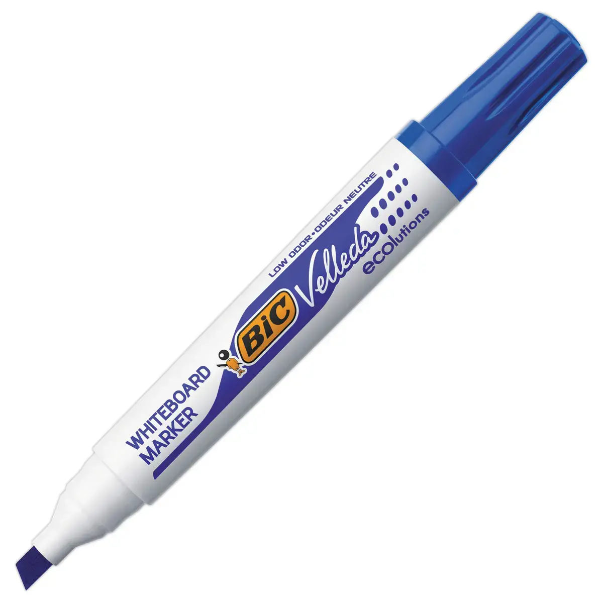Droog uitwisbare marker Velleda 1751 - Beitelpunt - Blauw - BIC
