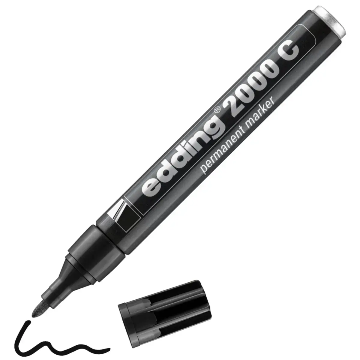 Permanent marker 2000 - Ronde punt - Zwart - EDDING 