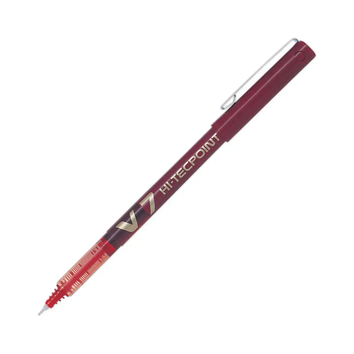 Rollerpen met naaldpunt Hi-Tecpoint V7 - Rood - PILOT