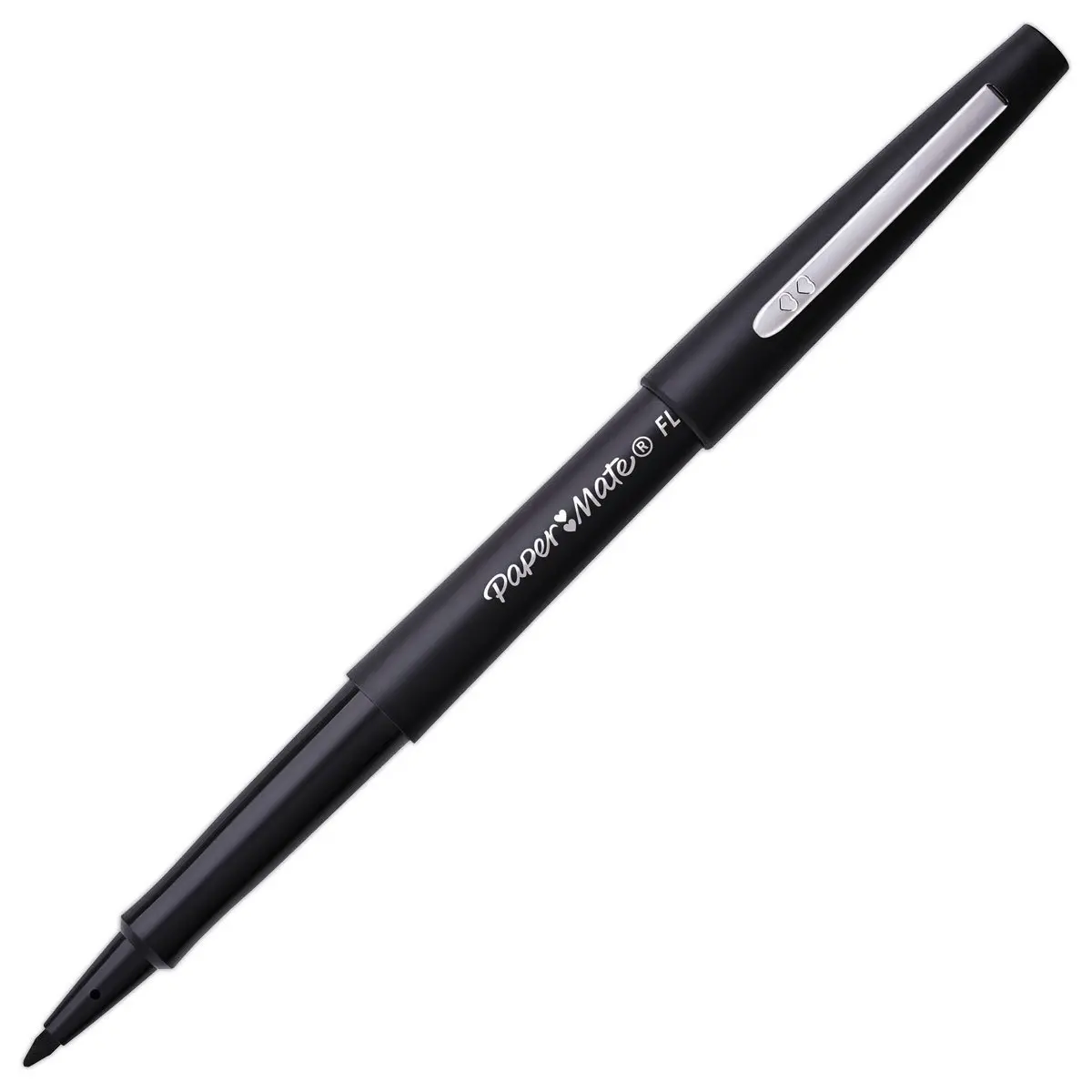 Viltstift met nylon punt Flair - Medium schrift - Zwart - PAPERMATE