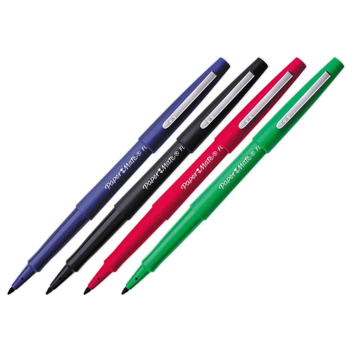 Viltstift met nylon punt Flair - Medium schrift - Zwart - PAPERMATE