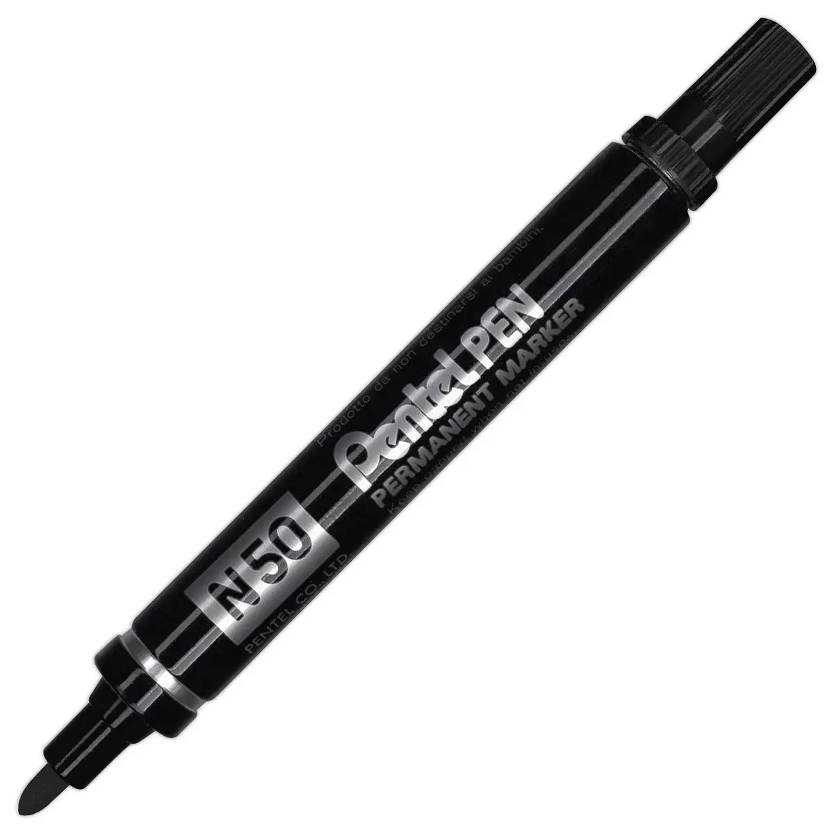 Permanente markeerstift N50 kogelpunt - Zwart - PENTEL 