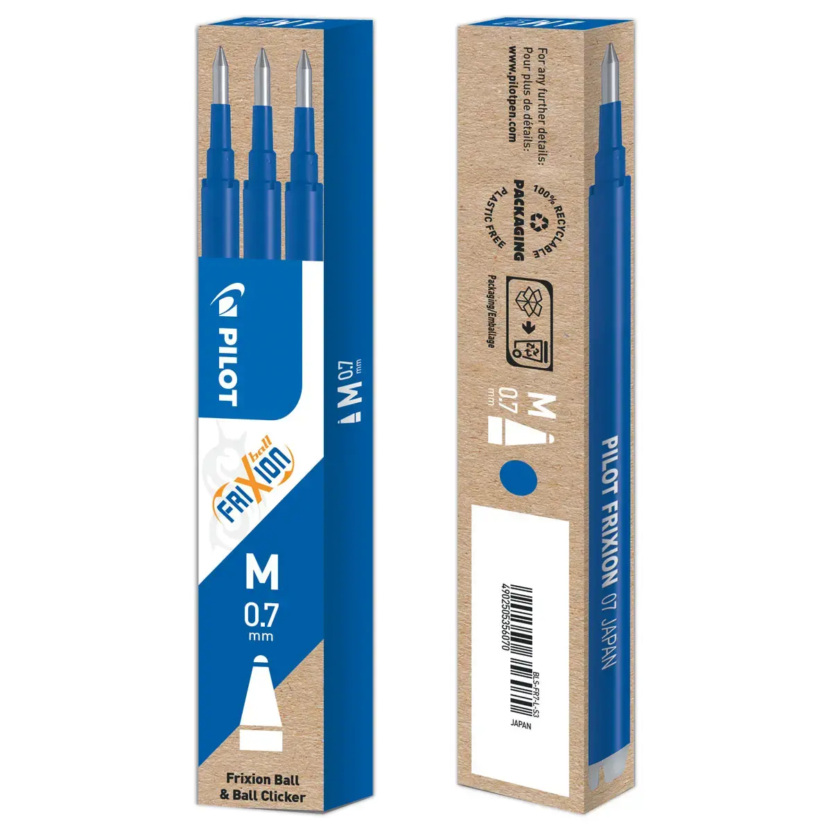 3  Navullingen voor balpen Frixion Ball en Clicker - Blauw - PILOT 